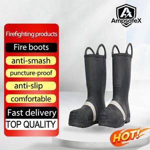 Botas de Bombero Certificadas EN15090, Suela de Goma Ignífuga, Puntera de Acero, Calzado de Protección - Product Image 1