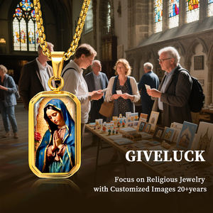 GIVELUCK восемь сокровищ кулон религиозное ювелирное изображение "наша Леди Гуадалупе" индивидуальный узор для оптовой продажи - Product Image 6