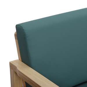 Nuevo sofá moderno de <span class=keywords><strong>2</strong></span> plazas de madera sofás seccionales de cuero de madera para sala de estar al aire libre - Product Image 3