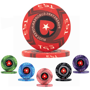 Personnalisation <span class=keywords><strong>de</strong></span> la conception personnelle 39mm Texas <span class=keywords><strong>Blackjack</strong></span> Hold'em Jetons <span class=keywords><strong>De</strong></span> Chips Jeton <span class=keywords><strong>de</strong></span> poker en céramique EPT avec logo personnalisé - Product Image 5