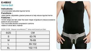 เข็มขัดพยุงไส้เลื่อนที่ขาหนีบพร้อมแผ่นซิลิโคนสำหรับรักษาไส้เลื่อนที่ขาหนีบแบบมืออาชีพ E-HB002 - Product Image 3