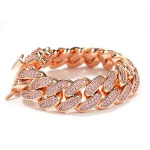 Collana a Catena Piatta Popcorn <span class=keywords><strong>da</strong></span> 15mm Placcata Oro con Diamanti per <span class=keywords><strong>Uomo</strong></span>, Garanzia di Qualità, Ideale per Anniversari - Product Image 4