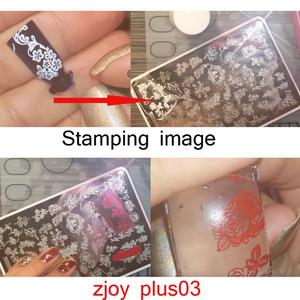 51 Styles XL Nail Stamping Plate soutenu avec des images à carreaux et des personnages <span class=keywords><strong>de</strong></span> dessins animés DIY Nail Tool - Product Image 2