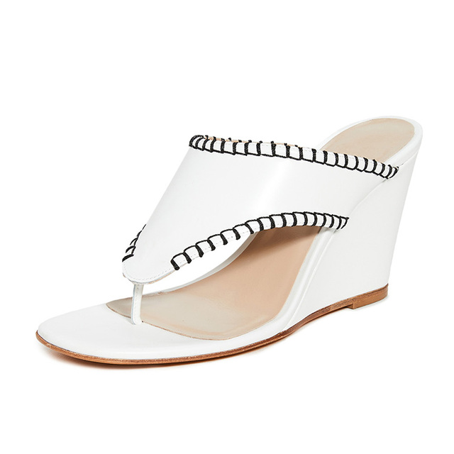 Personalized Eco Friendly Summer Leather Wedges Sandals for Women Shoes Ladies Flip-flops Slides slippers and Sandals Custom