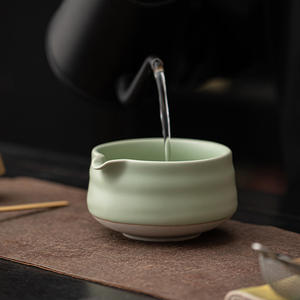 Ru four quatre pièces en céramique Matcha service à thé écologique Design moderne Song dynastie inspiré Baixi Point outils Conley céramique - Product Image 2