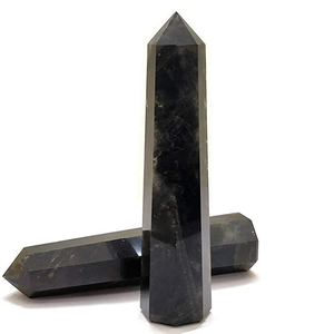 Smokey-GEMA curativa india, vara de punto de cuarzo Natural tallado a mano, alta calidad - Product Image 1