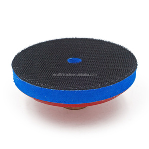 Almohadillas de respaldo de Velcro rojo Espuma flexible Azul de 7mm para pulir Lijado-Respaldo de gancho y bucle duradero-4 ", 5", 6 "Disponible - Product Image 1