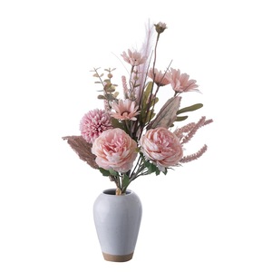 Ramo de Flores de Peonía Artificial Luoer, Tela Tejida de Plástico, Decoración para Bodas y Hogar CF01353 - Product Image 5