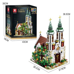Nouvelle arrivée Reobrix 66023 St Andrew's Church MOC bloc de construction bricolage assembler modèle vue sur la rue briques pour la fête des enfants - Product Image 6