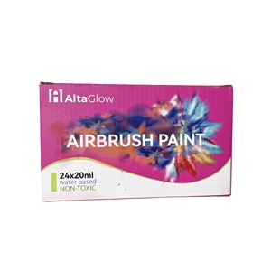 El Juego de Pintura Acrílica para Aerógrafo Más Popular de 20 ml y 24 Colores para Lienzo, Papel y Piedra - Product Image 2
