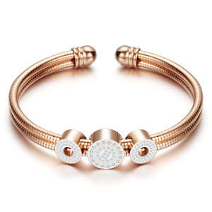 Pulsera de Cadena de Serpiente de Cristal de 11 mm con Tres Hilos de Diamantes de Imitación Engastados en Bisel, Ajustable, para Uso Diario de Mujer - Product Image 3