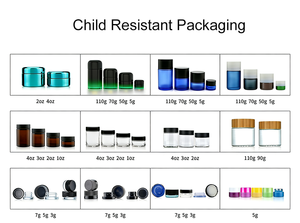 Bocaux en verre carrés personnalisés de 30, 60, 90, 120g, vides, en verre CR, pour fleurs, 3.5g, 4oz, avec couvercle sécurité enfant, emballage en verre – Vente chaude - Product Image 6