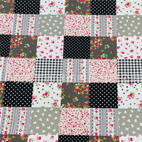 RTS Pur Coton Patchwork Conception Petit Floral Coton Popeline Tissu Pour Robe