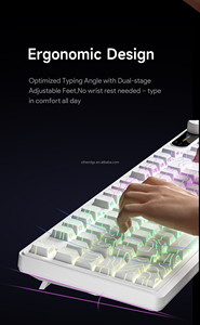 98 <b>Keys</b> Detachable Wired/Wireless Waterproof Mechanical Feel Keyboard RGB with PBT Side-Lit Keycaps & Screen Knob for PC/Mac - Product Image 6