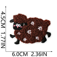 En gros, Patchs thermocollants brodés motif agneau de dessin animé et mouton mignon pour la décoration DIY des vêtements