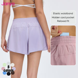 Pantalones Cortos Deportivos Janya con Logotipo Personalizado, Bolsillo Oculto, Ligeros, Transpirables, de Cintura Alta, de Secado Rápido <span class=keywords><strong>para</strong></span> Mujer - Product Image 4