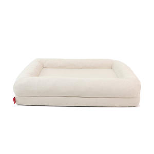 Lit pour <span class=keywords><strong>chien</strong></span> imperméable amovible en mousse à mémoire de forme écologique avec carton à motif solide emballé - Product Image 1