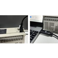 Cable de Programación USB RS422 Mini Din de 8 Pines SH-P8V, Conductor de Cobre Puro, Blindaje Trenzado de PVC para PLC Mitsubishi Serie FX3U/FX