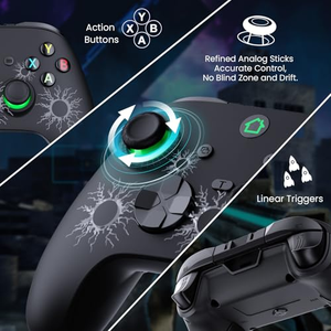 OEM 2.4Ghz Cracks Wireless <b>Gaming</b> <b>Controller</b> Back Programming <b>for</b> Xboxone/s/x <b>PC</b> and Android with RGB Light - Product Image 3