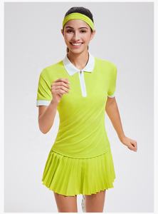 <span class=keywords><strong>Tuta</strong></span> da Golf Badminton da Golf a due pezzi gonna da Tennis a maniche corte da donna con collo a vita alta di alta qualità - Product Image 3