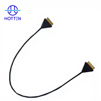 Hotten 15-Pin 1,0mm Rastermaß Reverse FPC-zu-FPC Feinkoaxialkabel-Baugruppe für LCD-Anzeigemodule