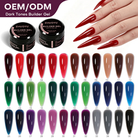Gel Constructeur Professionnel Sans HEMA et Sans TPO 30g à Faible Chaleur Auto-Nivelant pour Extension d'Ongles – Gel Dur Coloré en Gros
