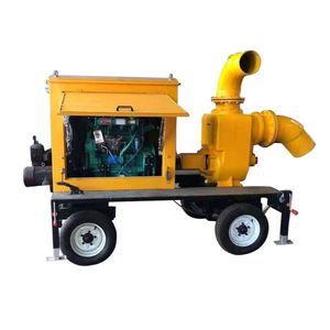 Remolque con Bomba de Drenaje Multifuncional Accionada por Motor Diésel de Hierro Fundido para Aguas Residuales y Aguas Sucias - Product Image 1