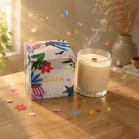 Boîte d'emballage en papier personnalisée en forme de cube, imprimée, pour cadeaux et artisanat, pour bougies parfumées et produits d'encens
