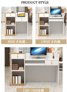 <span class=keywords><strong>Comptoir</strong></span> de réception moderne avec lumières pour salon de coiffure Salon de beauté Nail Art Magasin de vêtements Hôtel Utilisation du <span class=keywords><strong>bois</strong></span> - Product Image 5