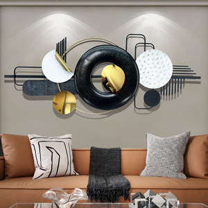 150*69cm Nordische Abstrakte 3D-Wandkunst Dekoration Anhänger für Wohnzimmer Sofa Hintergrund Restaurant Vintage Schmiedeeisen Wandbehang - Product Image 2