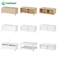 Table basse double couche minimaliste de style nordique pour petits appartements, mobilier moderne pour salon