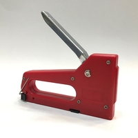 JANN-YEI JY606A Agrafeuse à Magazine en Plastique Rouge Légère avec Poignée Métallique 24 Agrafes (5/32')-8mm (5/16') Outil Manuel Industriel DIY OEM/ODM