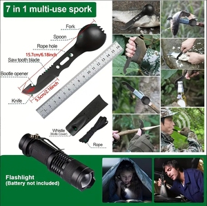 Kit di sopravvivenza e <span class=keywords><strong>pronto</strong></span> <span class=keywords><strong>soccorso</strong></span> 57-in-1 SOS attrezzatura di emergenza per avventure in campeggio all'aperto, pesca e situazioni di emergenza - Product Image 5