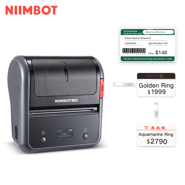 NiiMbot Batch Printing Thermal Label Printer Mini Label Printer Sticker for Other Kitchen Appliance