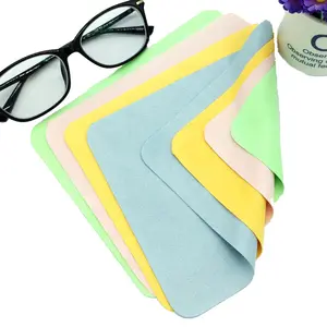 Reutilizable populares de regalo de moda de gafas de microfibra de limpieza de lentes de fibra de vidrio rollo de tela