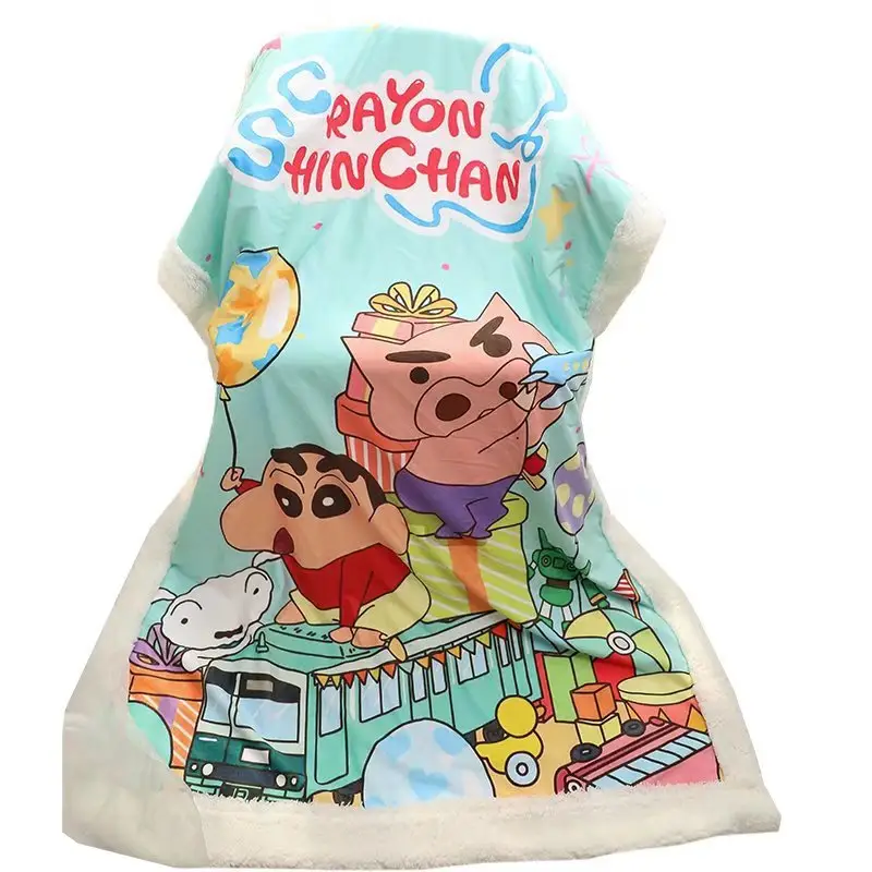 Crayon shin-chan selimut bayi, set seprai bayi super hangat kartun