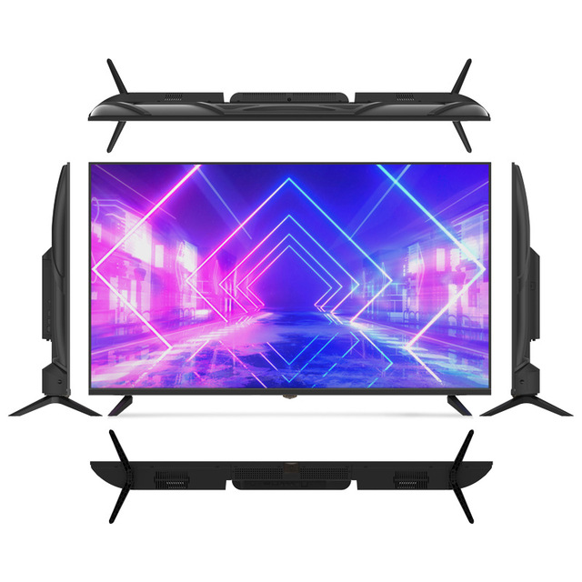 Custom-made Smart TV for Export 32-inch 43-inch 50-inch Full HD LED Full-Screen Design Internet Connectivity Black Cabinet USB