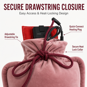 Bouteille d'eau chaude électrique avec housse en peluche, sac d'eau <span class=keywords><strong>chauffante</strong></span> rechargeable, chauffe-mains sans fil pour le lit - Product Image 6