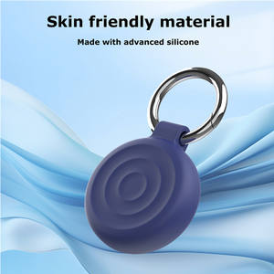 Coque en silicone colorée à couverture intégrale avec porte-clés pour AirTag, étui pour AirTag, sac pour chat et chien, pour AirTag Find My, vente chaude - Product Image 4