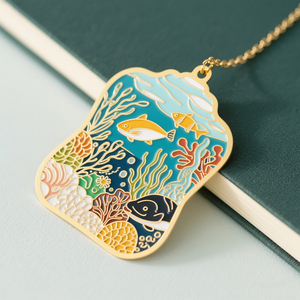 Trendy Custom Logo Metal Book Tags with Short Chain for Creative Brand Promotions - Product Image 6