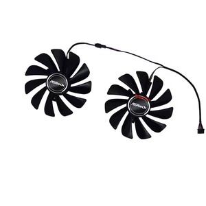 พัดลมระบายความร้อนการ์ดจอ GPU VGA สำหรับ Radeon ASROCK <span class=keywords><strong>RX</strong></span> <span class=keywords><strong>5700</strong></span> <span class=keywords><strong>XT</strong></span> Challenger D 8G <span class=keywords><strong>OC</strong></span>, การ์ดวิดีโอระบายความร้อน, 2 ชิ้น/ชุด, DIY FDC10U12S9-C - Product Image 5