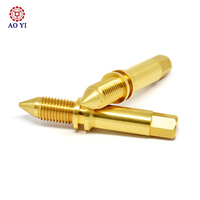 Customized CNC Turning Brass Screws with Hexagon Sharp Thread and Oval Head Fasteners Rivets-Special Metric Screw Design