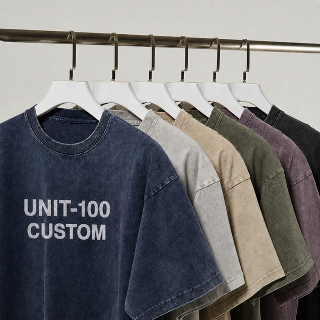 Unisex Oversized Heavyweight Acid Wash Solid Vintage T-Shirt Custom DTG Washed Tee Casual Streetwear Tops Wholesale OEM 100%