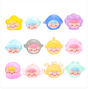 Piccole tartarughe in resina luminosa 10 colori portafortuna terrario in miniatura figura molto piccola per mistero borsa cieca a sorpresa - Product Image 1