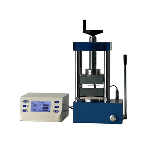 Laboratorium 24T hydraulische pers met dubbele plaat, handmatige hete pers met PLC-gestuurde temperatuurregelaar - Product Image 2