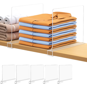2pcs Acrylic <b>Shelf</b> Dividers <b>Plastic</b> Acrylic Closet <b>Shelf</b> Divider - Product Image 1