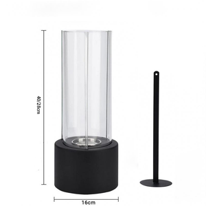 Cheminée au <span class=keywords><strong>bio</strong></span>éthanol de table rotative à 360°, foyer portable sans fumée en acier inoxydable <span class=keywords><strong>pour</strong></span> salon moderne, certifié CE - Product Image 3