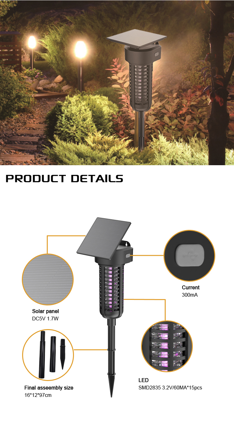 Dayoung Electronic insect killer outdoor solar mosquito killer lamp