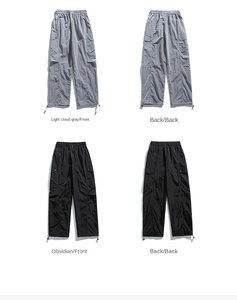 Pantalones <span class=keywords><strong>de</strong></span> Senderismo Casuales para Hombre SANDBANK TRIBE, Corte Regular, Cintura con Cordón Elástico, Estilo Urbano, Resistentes al Viento, 100% Nailon Metálico - Product Image 6