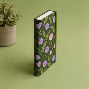 Carnet à couverture rigide vert floral personnalisé A5, journal <span class=keywords><strong>botanique</strong></span> avec bande élastique pour cadeaux - Product Image 4